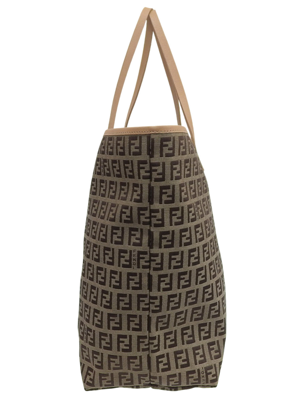 FF 西葫芦图案手提包 棕色/米色