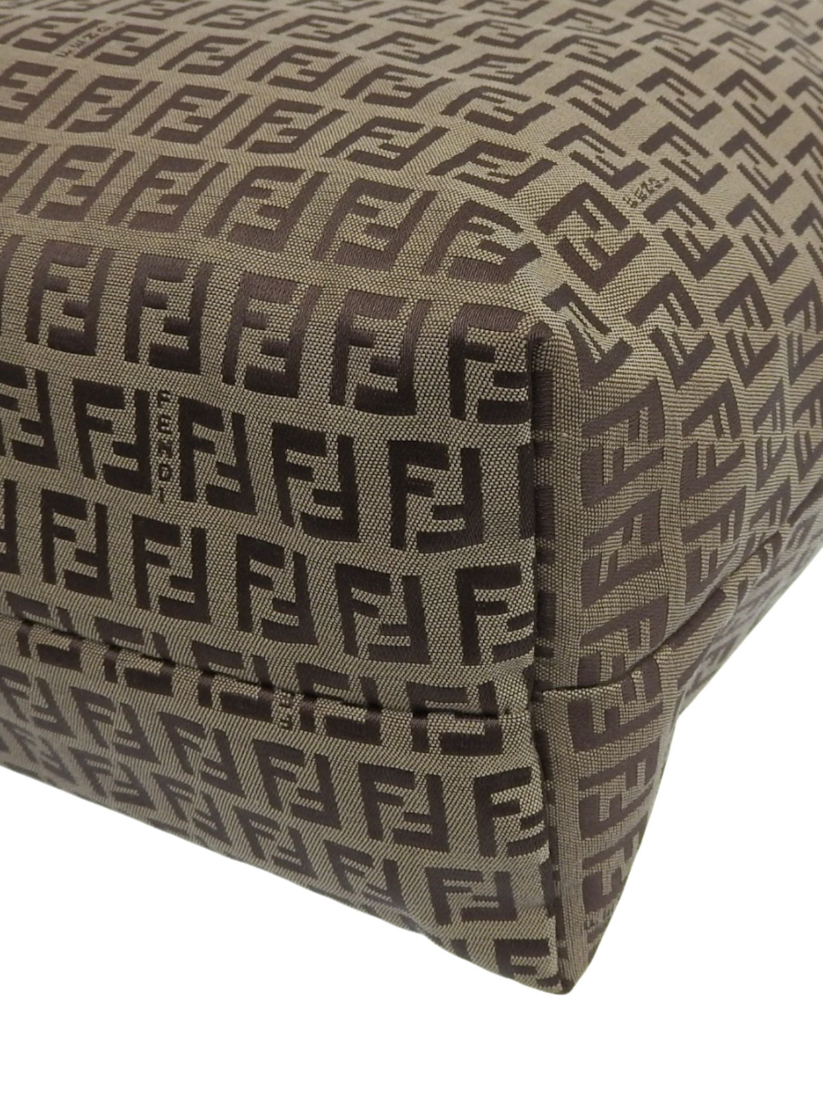 FF 西葫芦图案手提包 棕色/米色