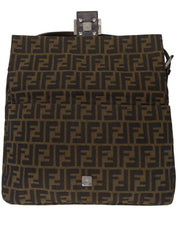 FF Zucca Pattern Shoulder Bag Brown