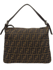 FF Zucca Pattern Shoulder Bag Brown