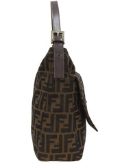 FF Zucca Pattern Shoulder Bag Brown