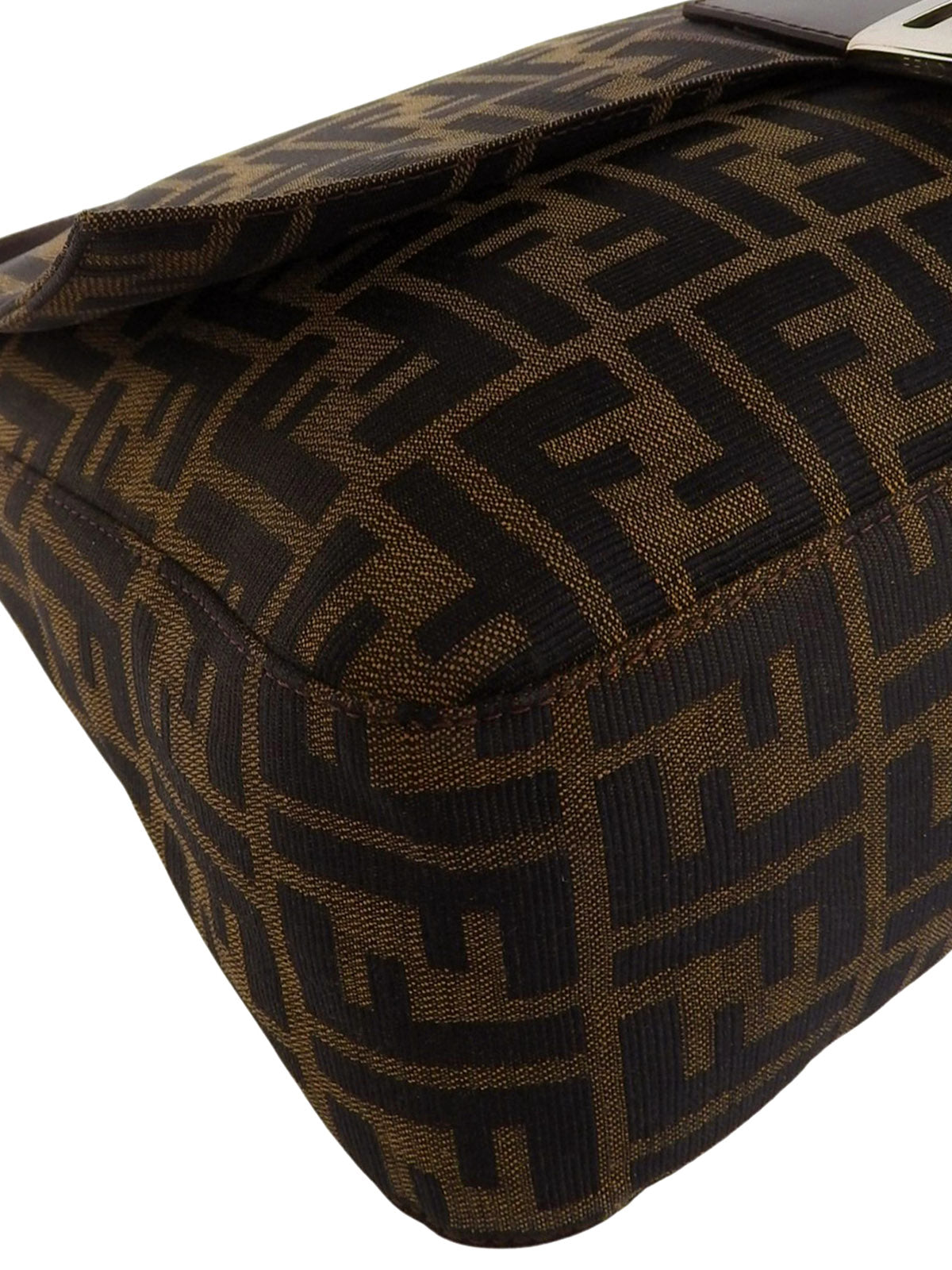 FF Zucca Pattern Shoulder Bag Brown