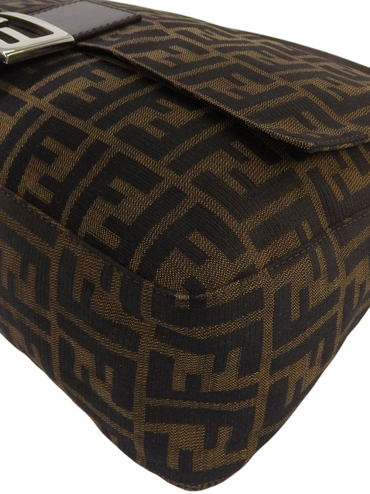 FF Zucca Pattern Shoulder Bag Brown
