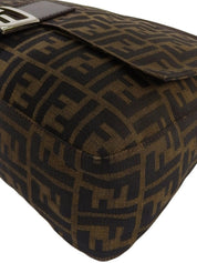 FF Zucca Pattern Shoulder Bag Brown