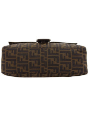 FF Zucca Pattern Shoulder Bag Brown