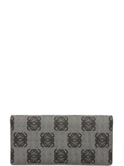 Anagram Pattern Long Wallet Gray