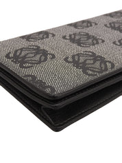 Anagram Pattern Long Wallet Gray