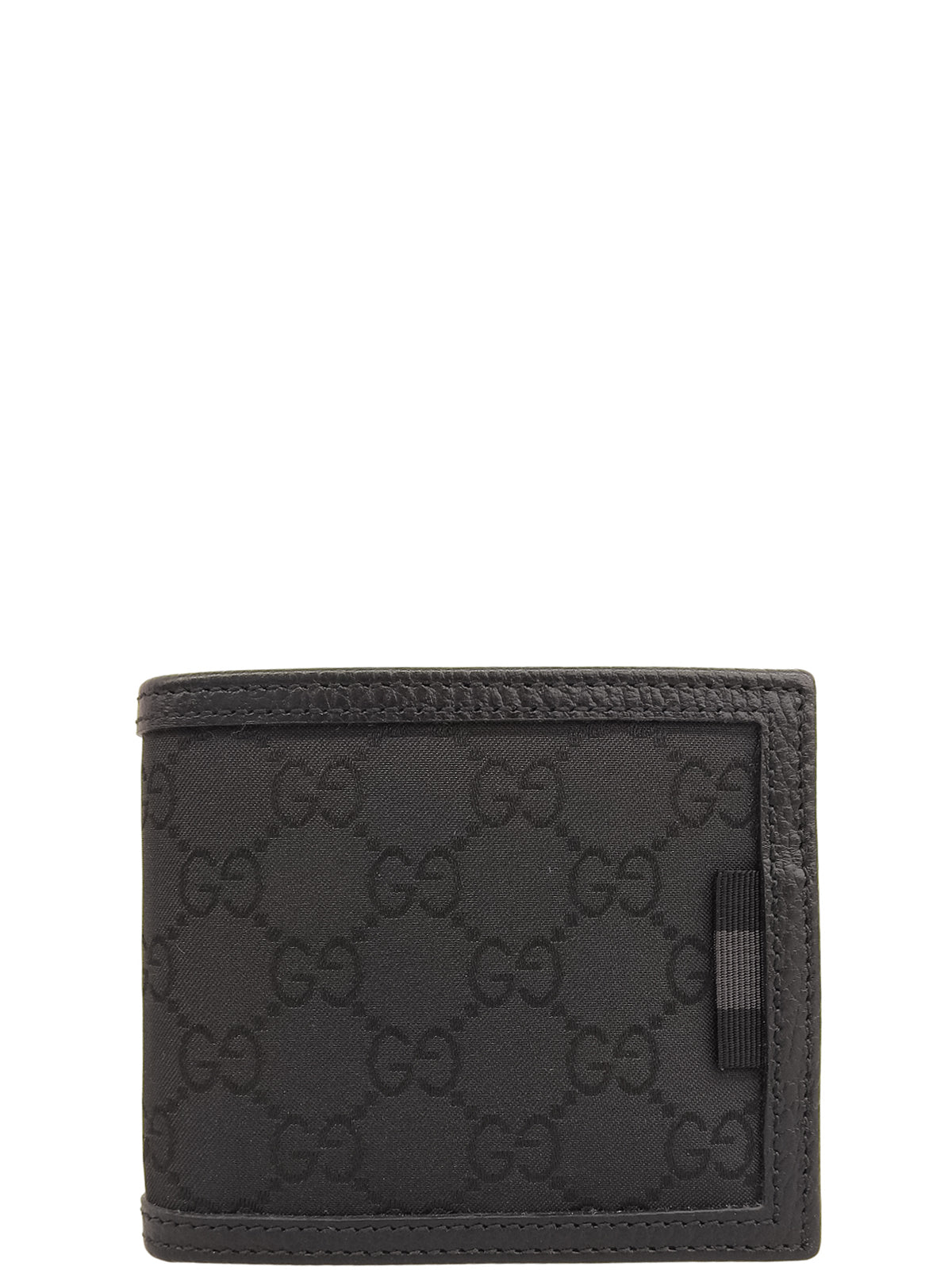 Canvas GG Pattern Wallet in Black