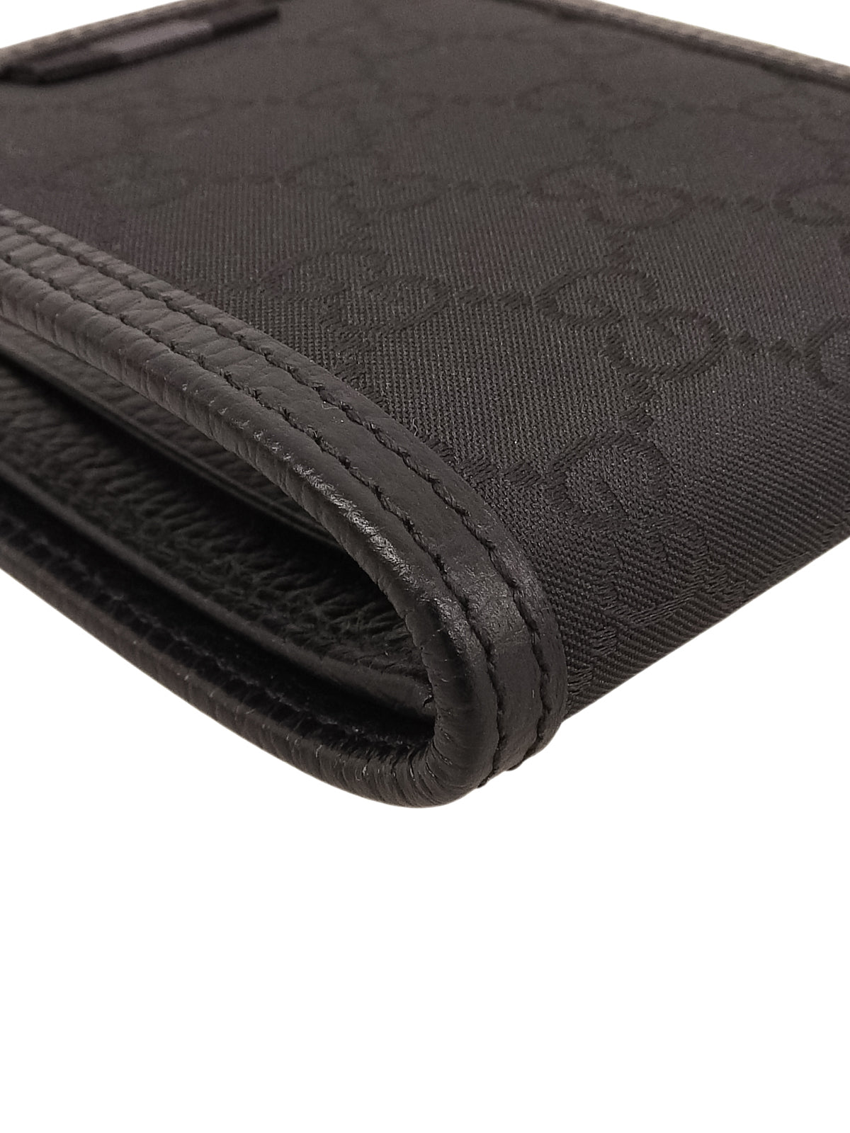 Canvas GG Pattern Wallet in Black