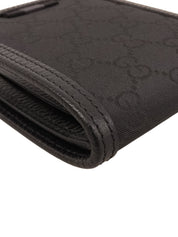Canvas GG Pattern Wallet in Black
