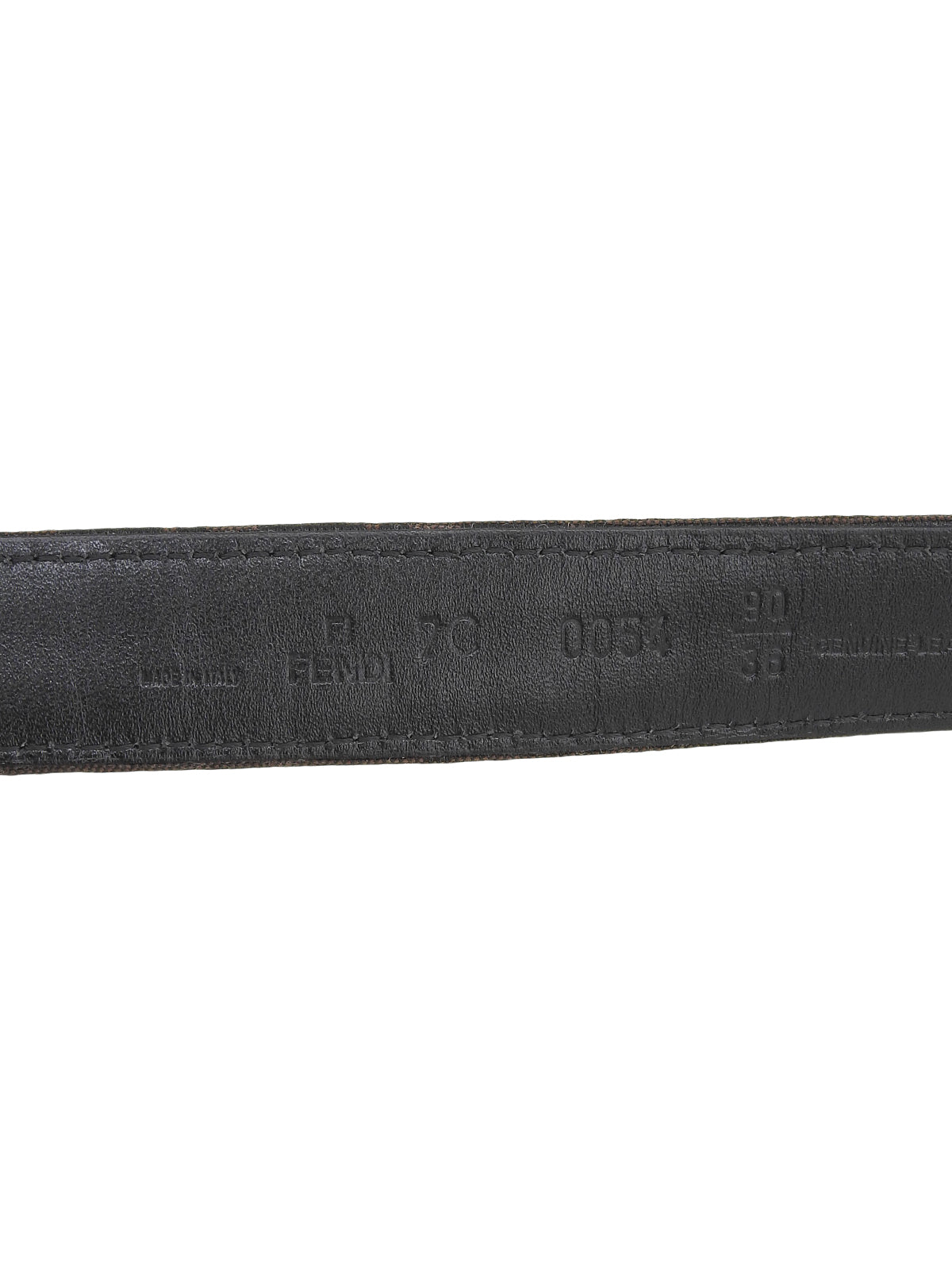 Zucchino Pattern Logo Buckle Belt, Brown