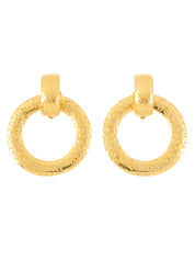 ロゴフープイヤリング ゴールド