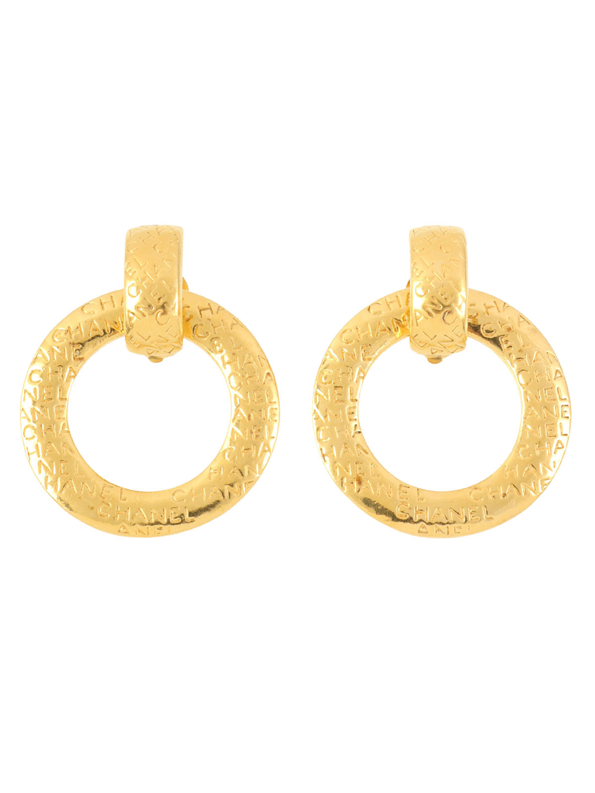 Logo Hoop Earrings Gold