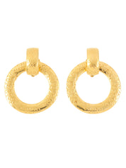 Logo Hoop Earrings Gold