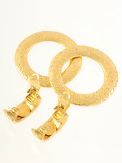 ロゴフープイヤリング ゴールド