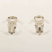 2004 CC mark earrings, silver/white