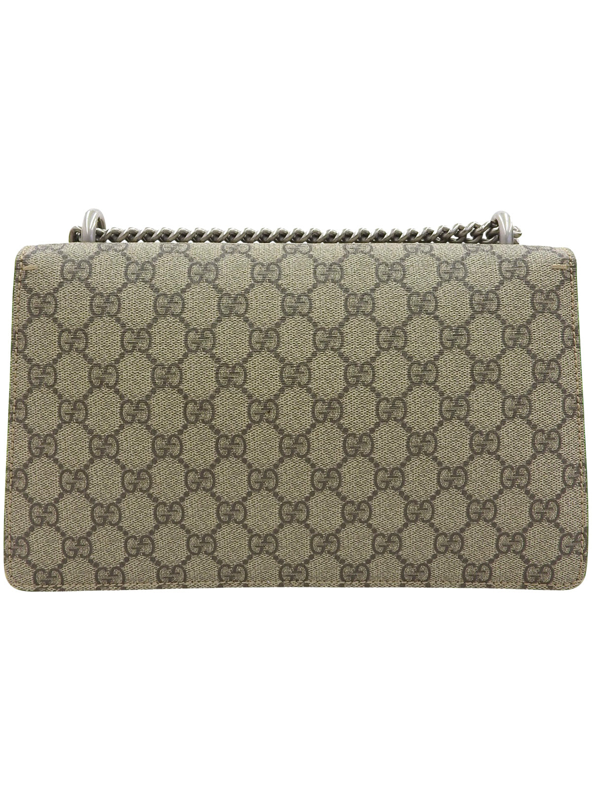 GG Supreme Pattern Dionysus Chain Shoulder Bag in Beige