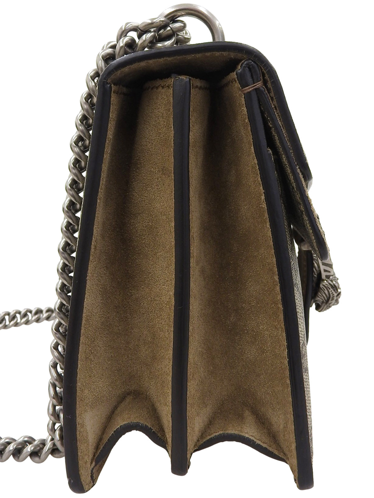 GG Supreme Pattern Dionysus Chain Shoulder Bag in Beige