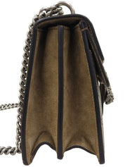 GG Supreme Pattern Dionysus Chain Shoulder Bag in Beige