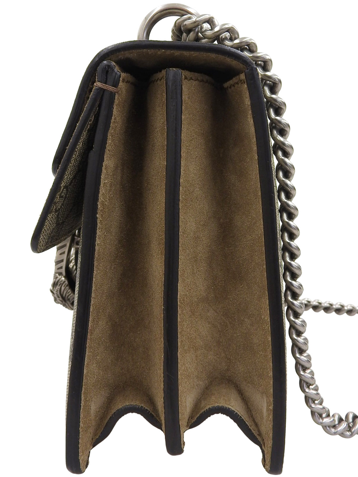 GG Supreme Pattern Dionysus Chain Shoulder Bag in Beige