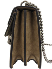 GG Supreme Pattern Dionysus Chain Shoulder Bag in Beige