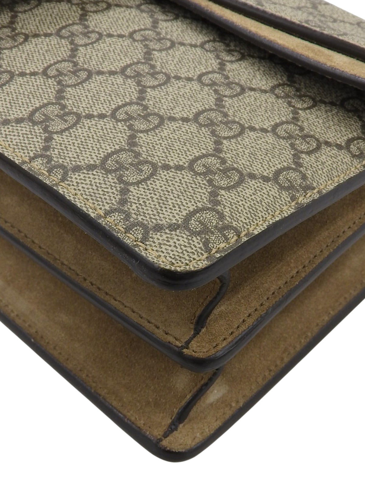 GG Supreme Pattern Dionysus Chain Shoulder Bag in Beige