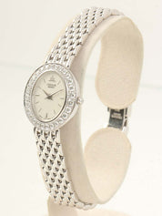 18K Diamond Oval Credor Silver