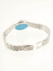 18K Diamond Oval Credor Silver