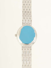 18K Diamond Oval Credor Silver