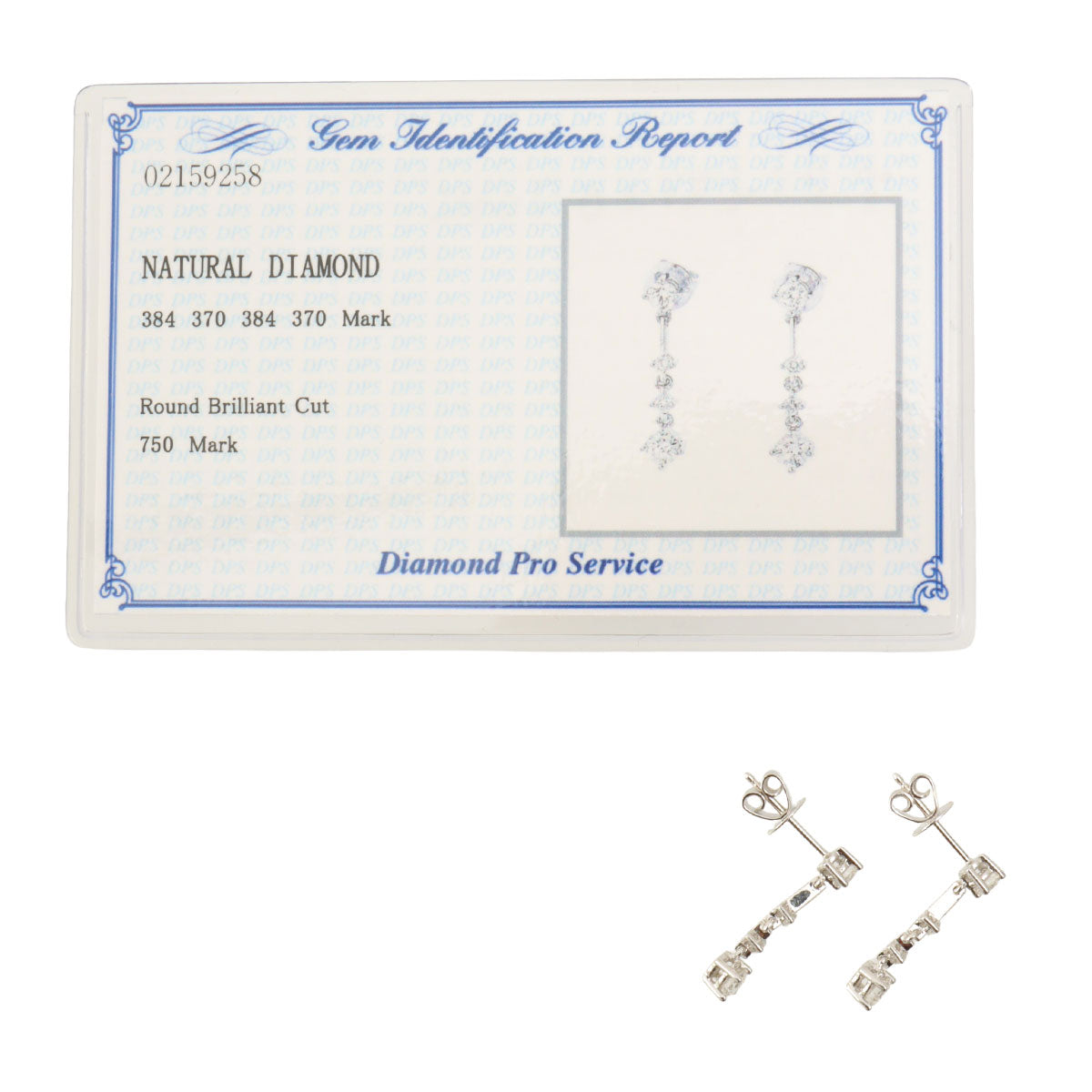 18K Diamond Swing Earrings Silver