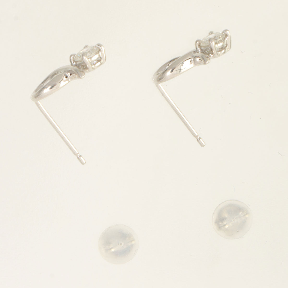 Pt900 ダイヤモンドクロスティアドロップピアス シルバー