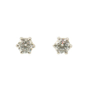 Pt900 Diamond Earrings Silver
