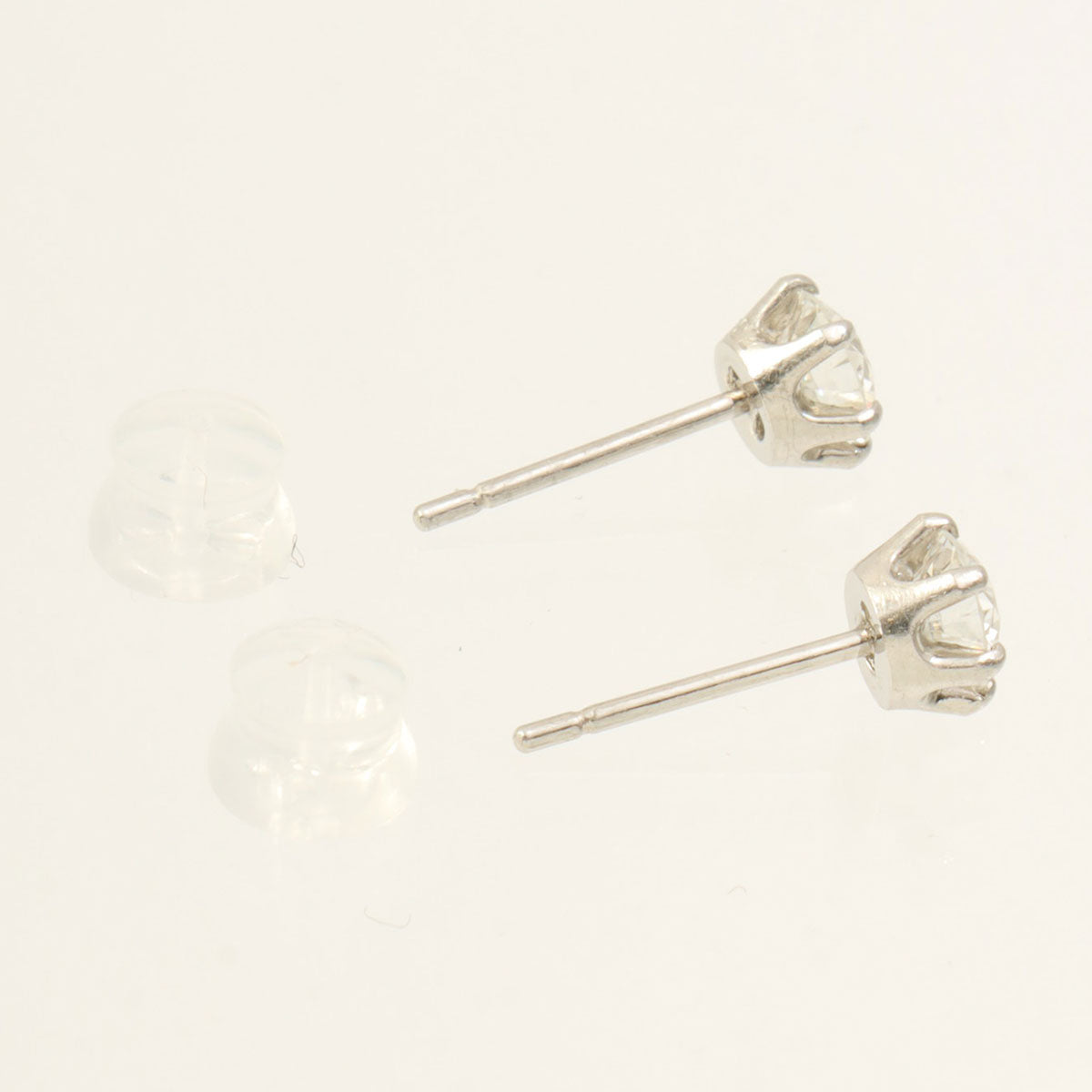 Pt900 Diamond Earrings Silver
