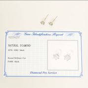 Pt900 Diamond Earrings Silver