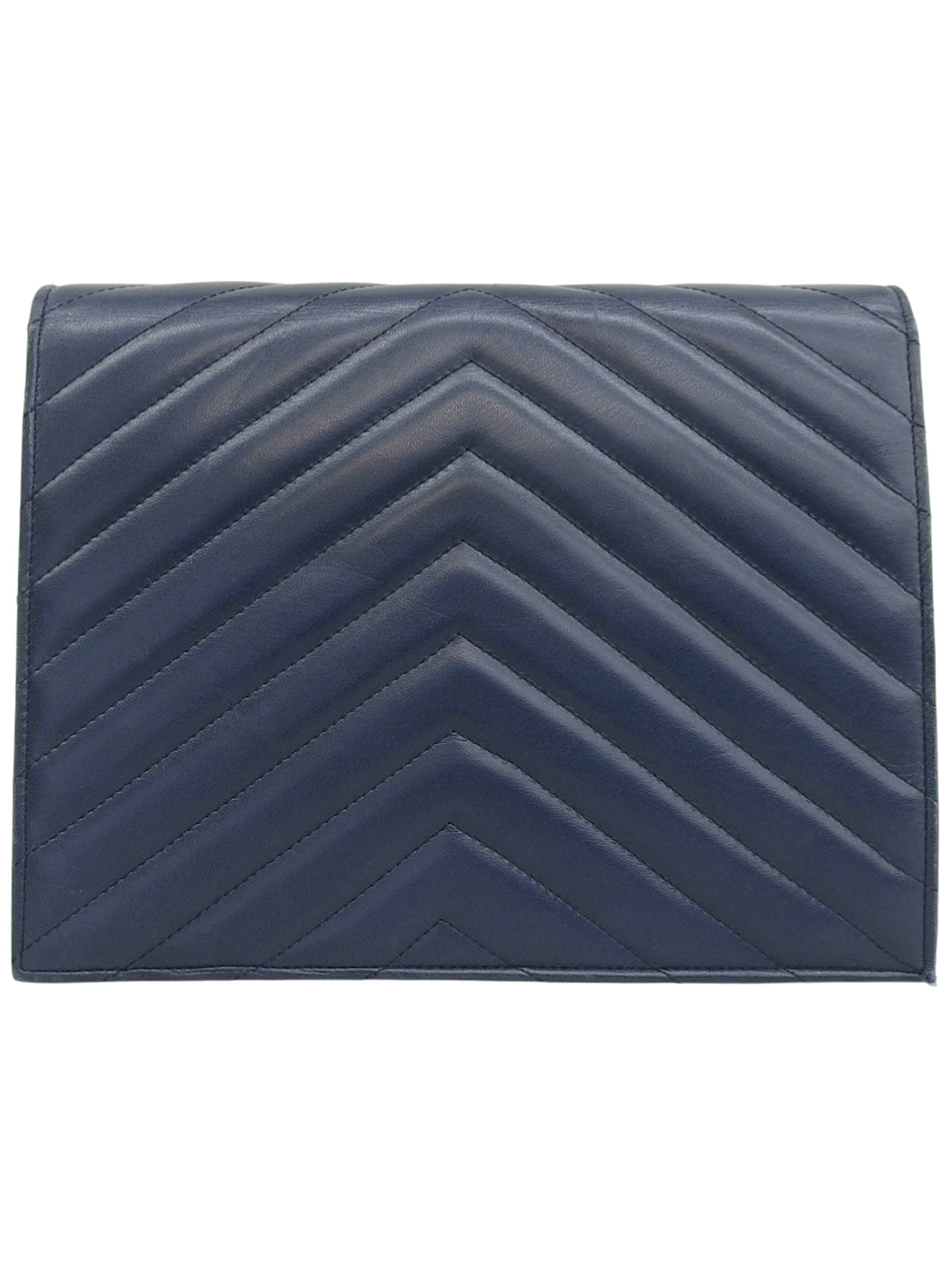 V形缝线单肩包，海军蓝