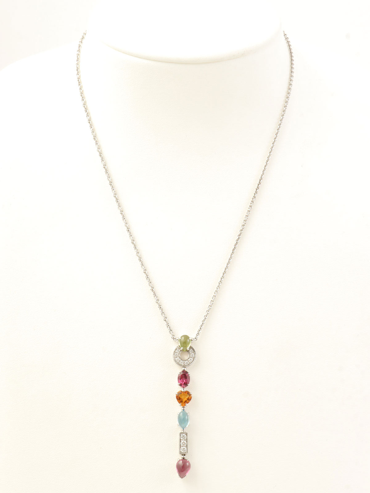 18Kアレグラネックレス シルバー/マルチ