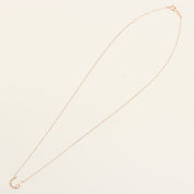 4℃ 10K Diamond Horseshoe Necklace Pink Gold