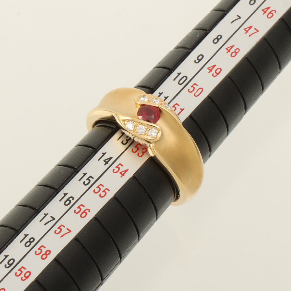 18K Ruby and Diamond Designer Ring #52.5 Gold