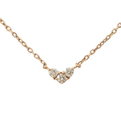 10K Pink Gold Diamond Necklace
