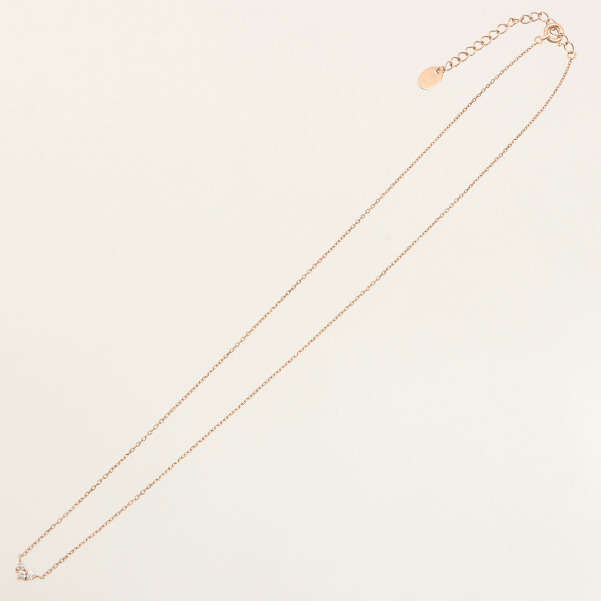 10K Pink Gold Diamond Necklace