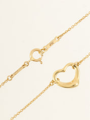18K Gold Triple Open Heart Necklace