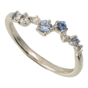 STAR JEWELRY 18K蓝宝石钻石戒指 #47 蓝色/银色