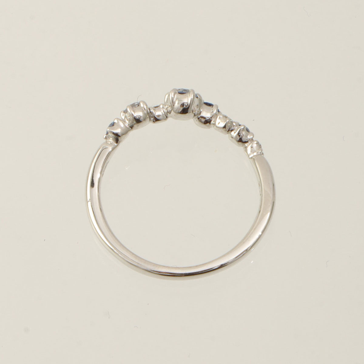 STAR JEWELRY 18K蓝宝石钻石戒指 #47 蓝色/银色
