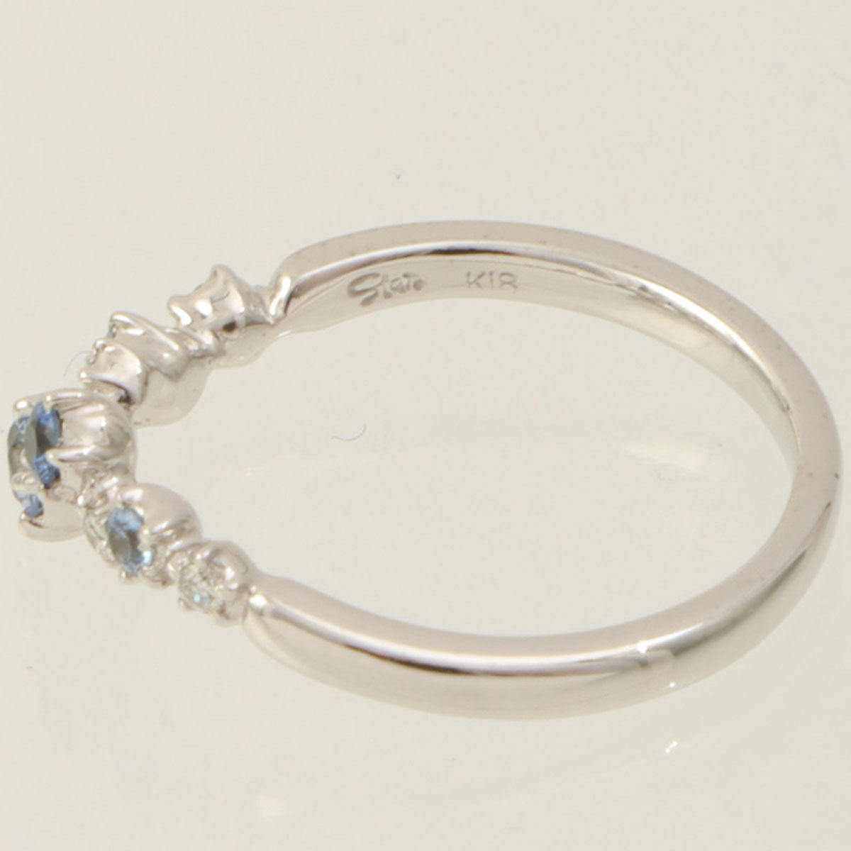 STAR JEWELRY 18K蓝宝石钻石戒指 #47 蓝色/银色