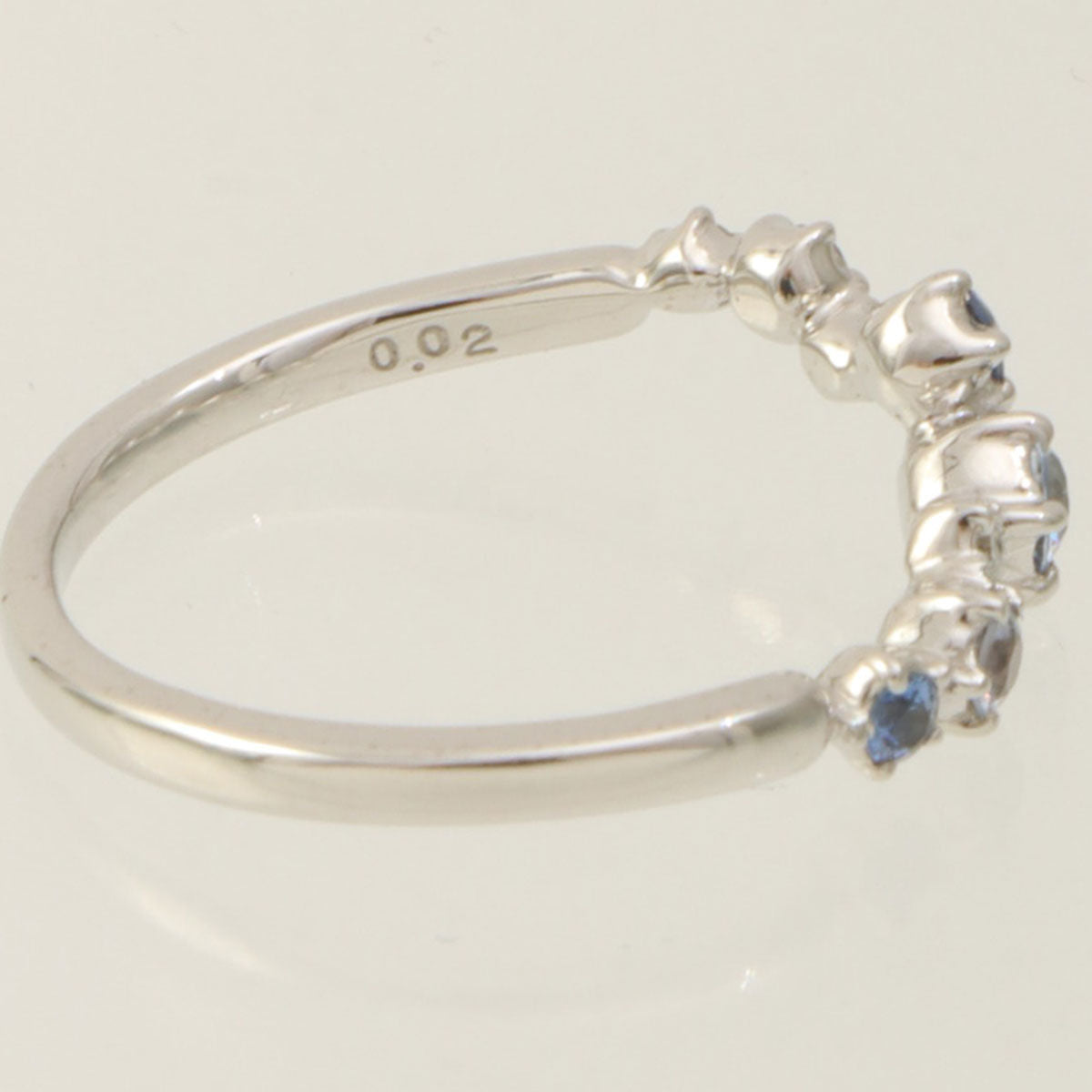 STAR JEWELRY 18K蓝宝石钻石戒指 #47 蓝色/银色