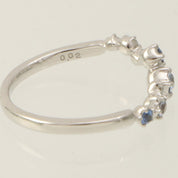STAR JEWELRY 18K蓝宝石钻石戒指 #47 蓝色/银色