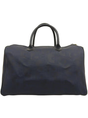 トロッターパターンロゴプレートボストンバッグ ネイビー