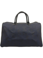 Trotter Pattern Logo Plate Boston Bag Navy