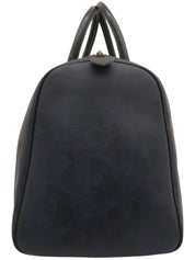 トロッターパターンロゴプレートボストンバッグ ネイビー