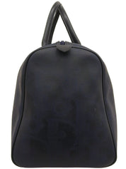 トロッターパターンロゴプレートボストンバッグ ネイビー